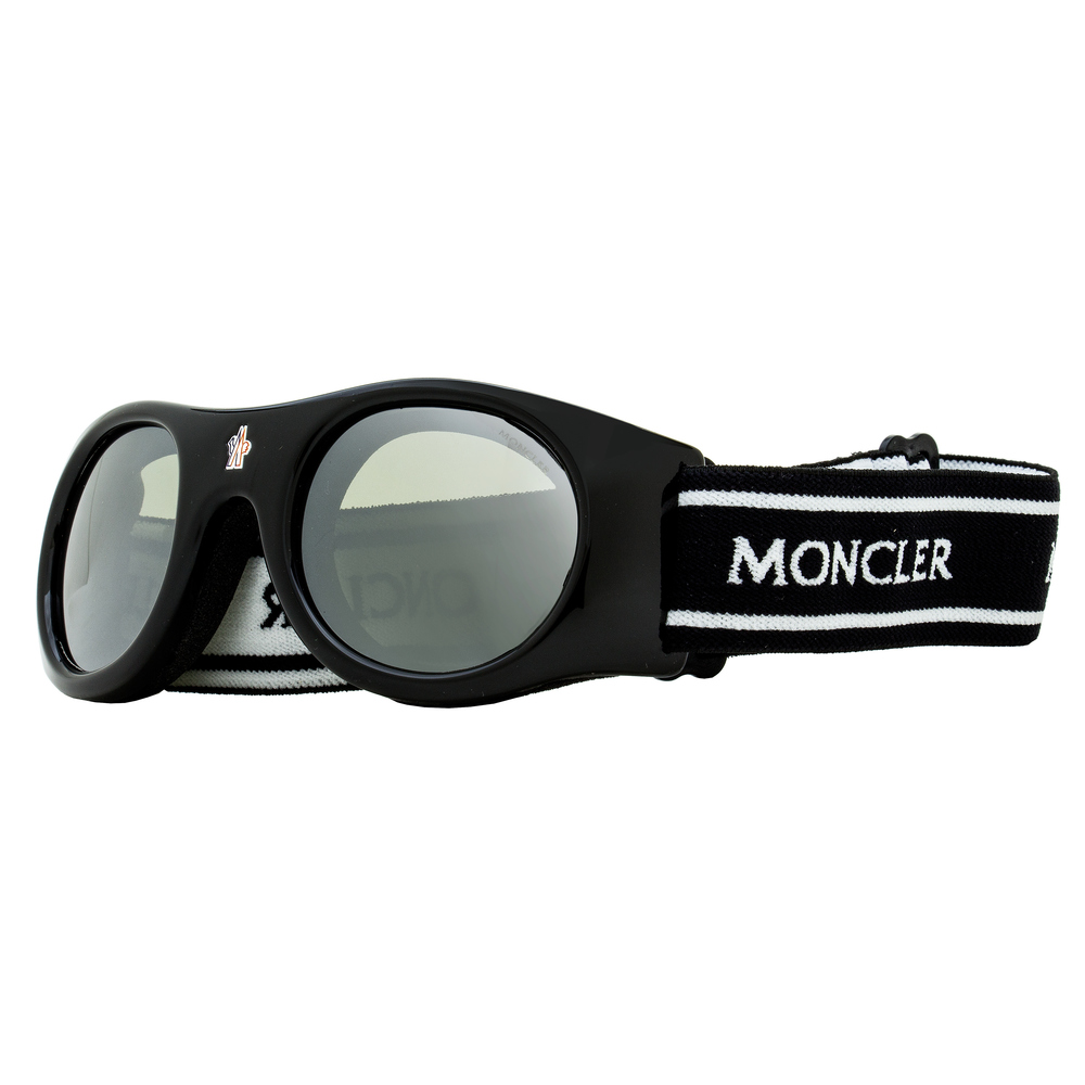 Moncler ML0051 Logo Band Ski Goggles 01C Black